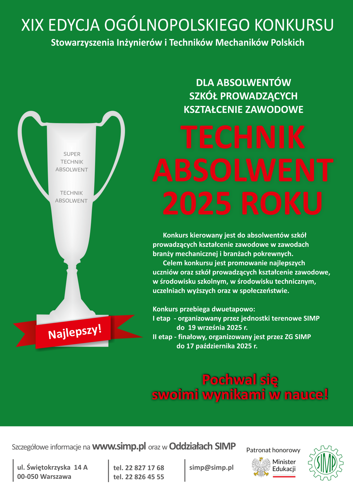 XIX_ technik absolwent _2025_plakat_z logo 01